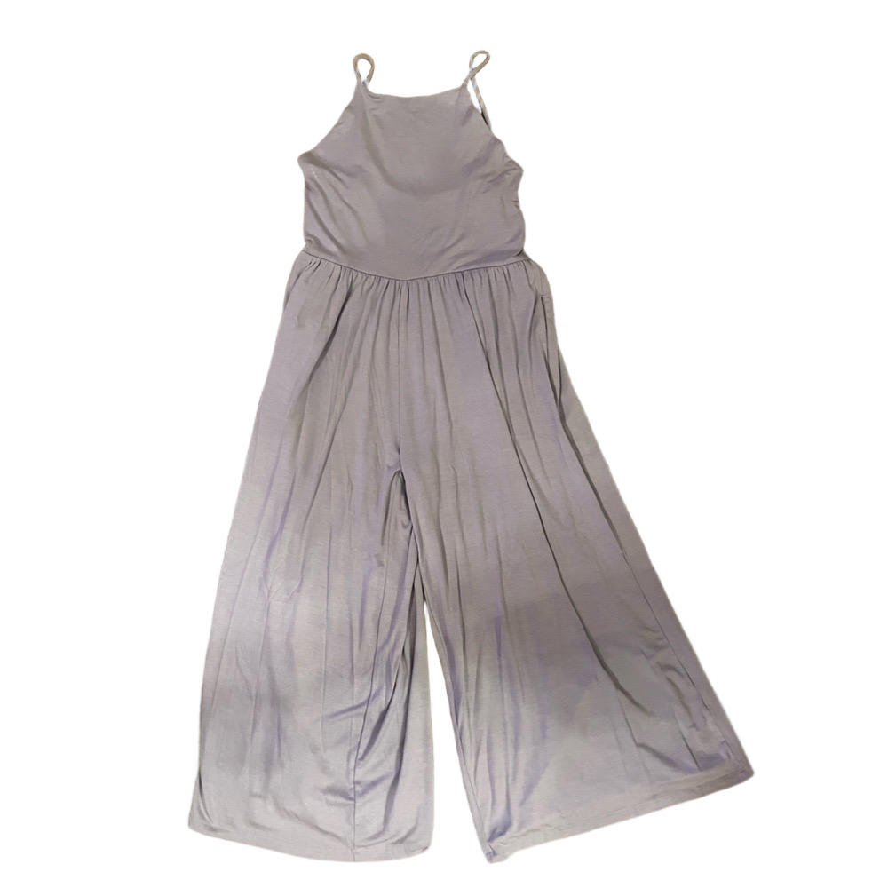 🆕 NEW J.O. & C.O. wide leg jumpsuit adjustable spaghetti straps lavender Size M
